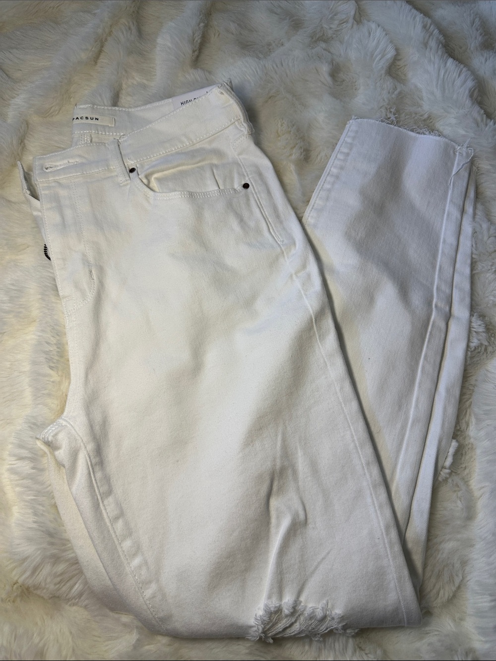 High-Rise White Women's Denim Jeans